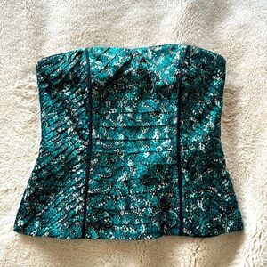 Butterfly Corset - Teal - size 2